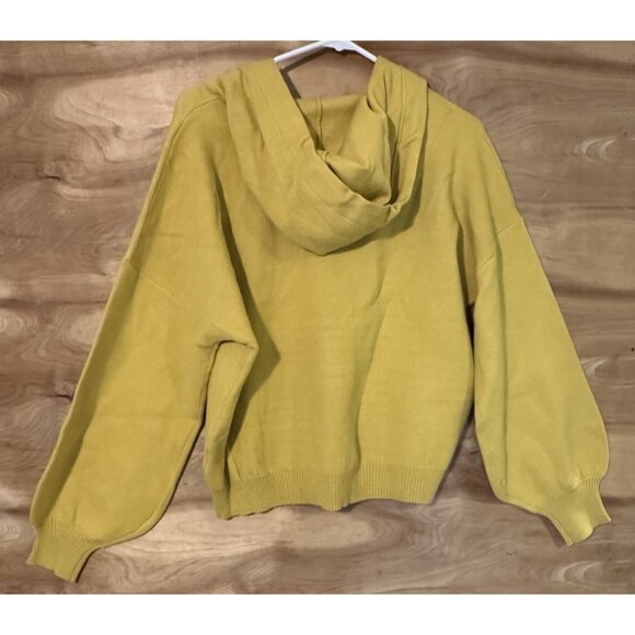 NWT Philosophy medium yellow balloon-sleeve drawstring hoodie $78 - Picture 2 of 7